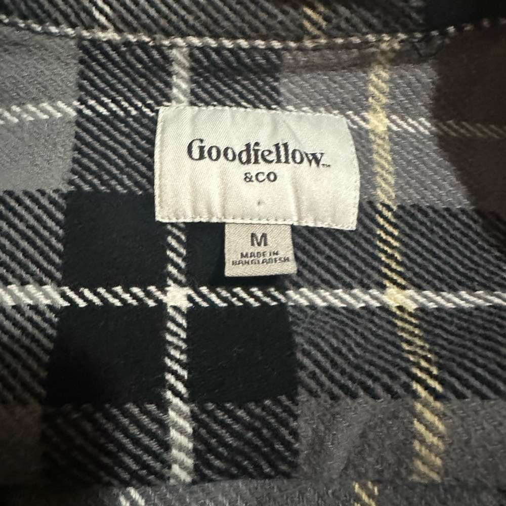 Goodfellow & Co Men's Sherpa Long Sleeve Flannel Shacket 100% Cotton - Picture 5 of 6